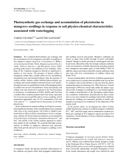 Photosynthetic gas exchange and accumulation of phytotoxins in