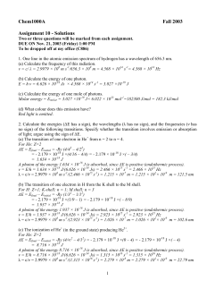 Assignment 10 Solutions