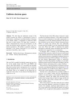 Uniform electron gases