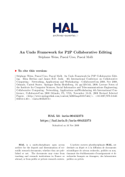 An Undo Framework for P2P Collaborative Editing