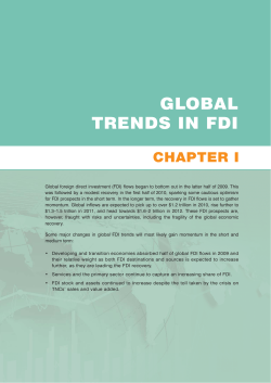 GLOBAL TRENDS IN FDI
