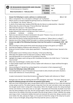 II PUC English Mock Paper II