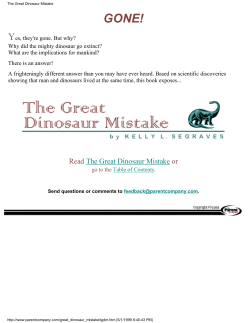 The Great Dinosaur Mistake - CSI Abishehanathar Church