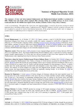 Drc Middle East Regional Migration Trends October 2015 , 263KB