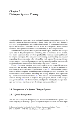 Dialogue System Theory