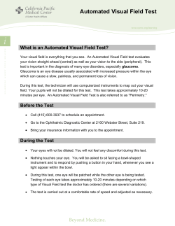 Automated Visual Field Test What is an Automated Visual Field Test?