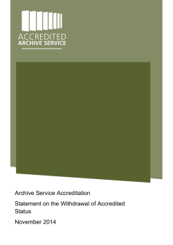 Statement of withdrawal of accredited status