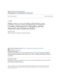 Inherently Destructive Conduct, Institutional Collegiality, and the