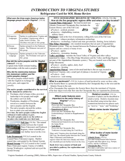 introduction to virginia studies
