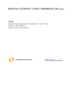 martha stewart living omnimedia inc(mso) 10-k