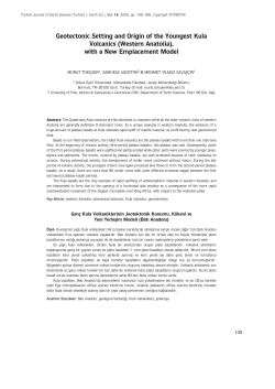 Geotectonic Setting and Origin of the Youngest