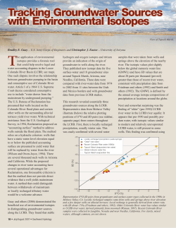 Tracking Groundwater Sources with Environmental Isotopes Bradley