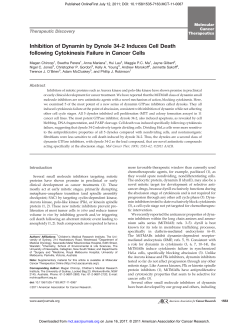 Inhibition of Dynamin by Dynole 34-2 Induces Cell Death following