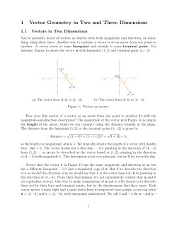1 Vector Geometry in Two and Three Dimensions