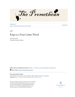 Rape is a Four Letter Word - CU Commons