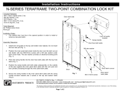 39373 n-series teraframe two-point combo lock instructions
