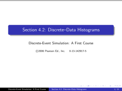 Section 4.2: Discrete&ndash;Data Histograms