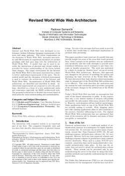 Revised World Wide Web Architecture
