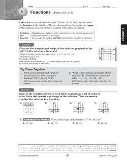 8-1 Functions