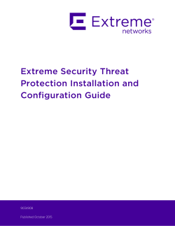 Extreme Security Threat Protection Installation and