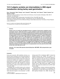 14-3-3 adaptor proteins are intermediates in ABA signal
