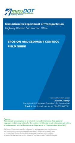 erosion and sediment control field guide