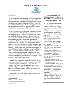 Top Ten Reasons to have your child participate in our STEM program