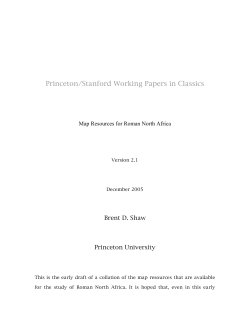 Princeton/Stanford Working Papers in Classics