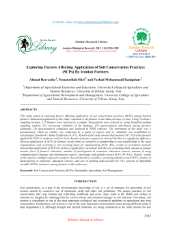 Exploring Factors Affecting Application of Soil Conservation