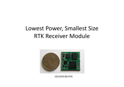 Lowest Power, Smallest Size RTK Receiver Module