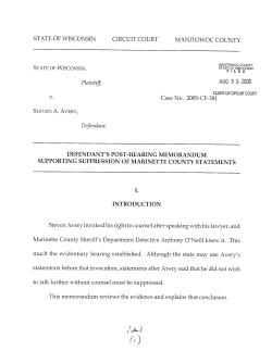Defendant`s Post-Hearing Memo Supporting Suppression of