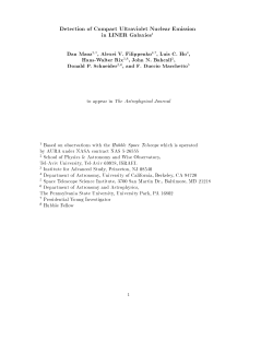Detection of Compact Ultraviolet Nuclear Emission in