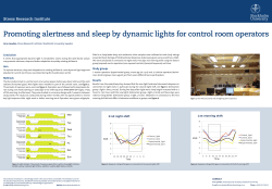 Promoting alertness and sleep by dynamic lights for control room
