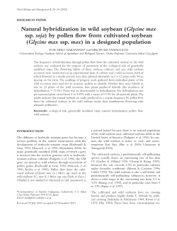Natural hybridization in wild soybean (Glycine max ssp. soja) by