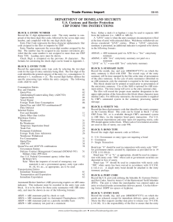 DEPARTMENT OF HOMELAND SECURITY U.S. Customs and