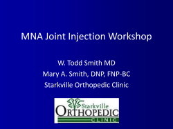 MNA Joint Injection Workshop