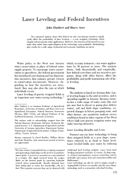 Laser Leveling and Federal Incentives