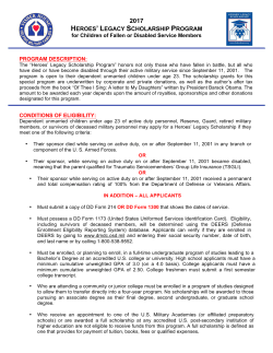 Heroes Legacy Scholarship Application