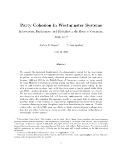 Party Cohesion in Westminster Systems