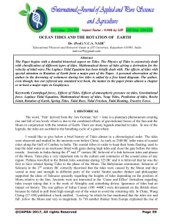 ocean tides and the rotation of earth