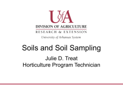 Soil and Soil Sampling
