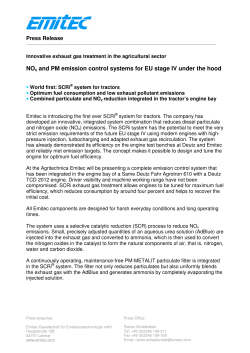 NOx and PM emission control systems for EU stage IV under the hood