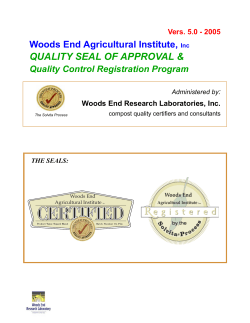 quality seal of approval