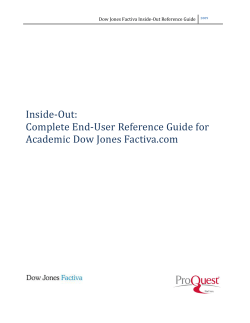 Dow Jones Factiva Inside-Out Reference Guide