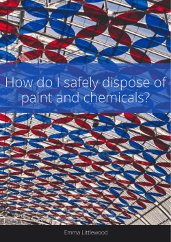 How do I safely dispose of paint and chemicals?
