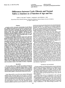 Differences between Cystic Fibrosis and Normal Saliva a