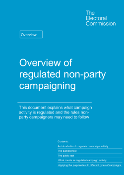 Overview of regulated non-party campaigning