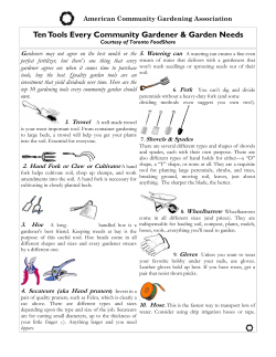10 Tools Every Community Garden Needs