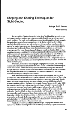 Shaping and Sharing Techniques for Sight-Singing