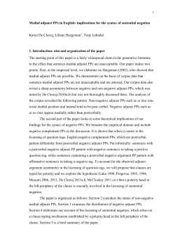 Medial adjunct PPs in English